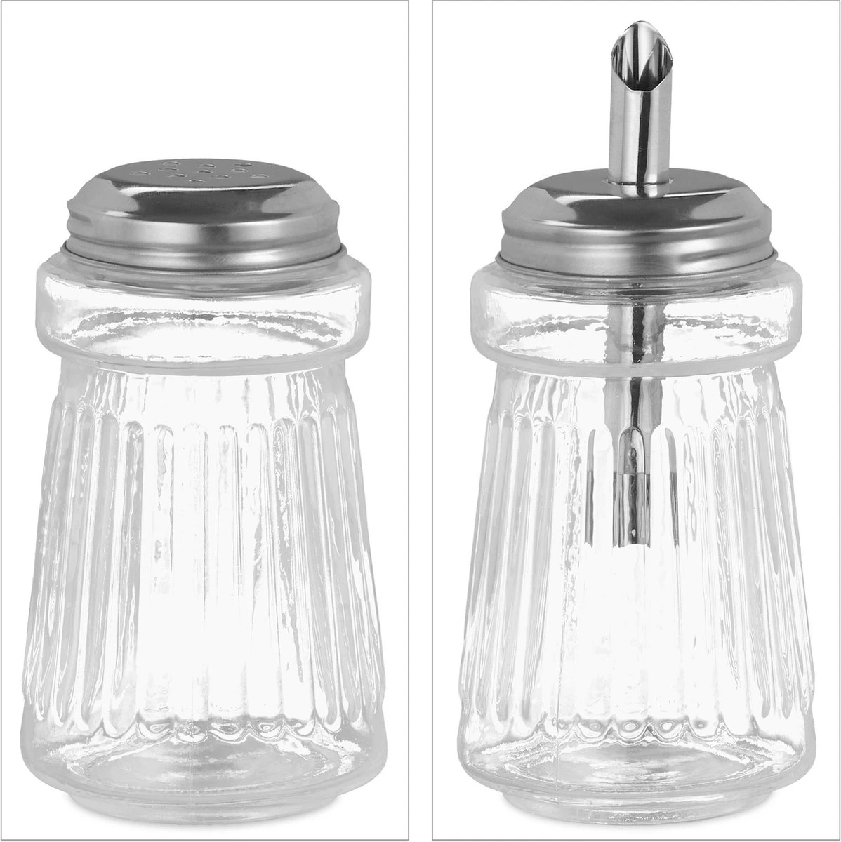 Salière Et Salière Relaxdays - Avec Support - Salière - Distributeur De Sucre - Verre 13 Salière Et Salière Relaxdays - Avec Support - Salière - Distributeur De Sucre - Verre – Image 11