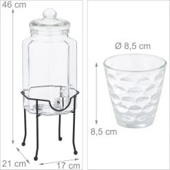 Distributeur De Boissons Relaxdays Avec Robinet Et Support - Couvercle De Robinet De Limonade - Distributeur De Jus -Dégustation Délicate 1198x1200 40