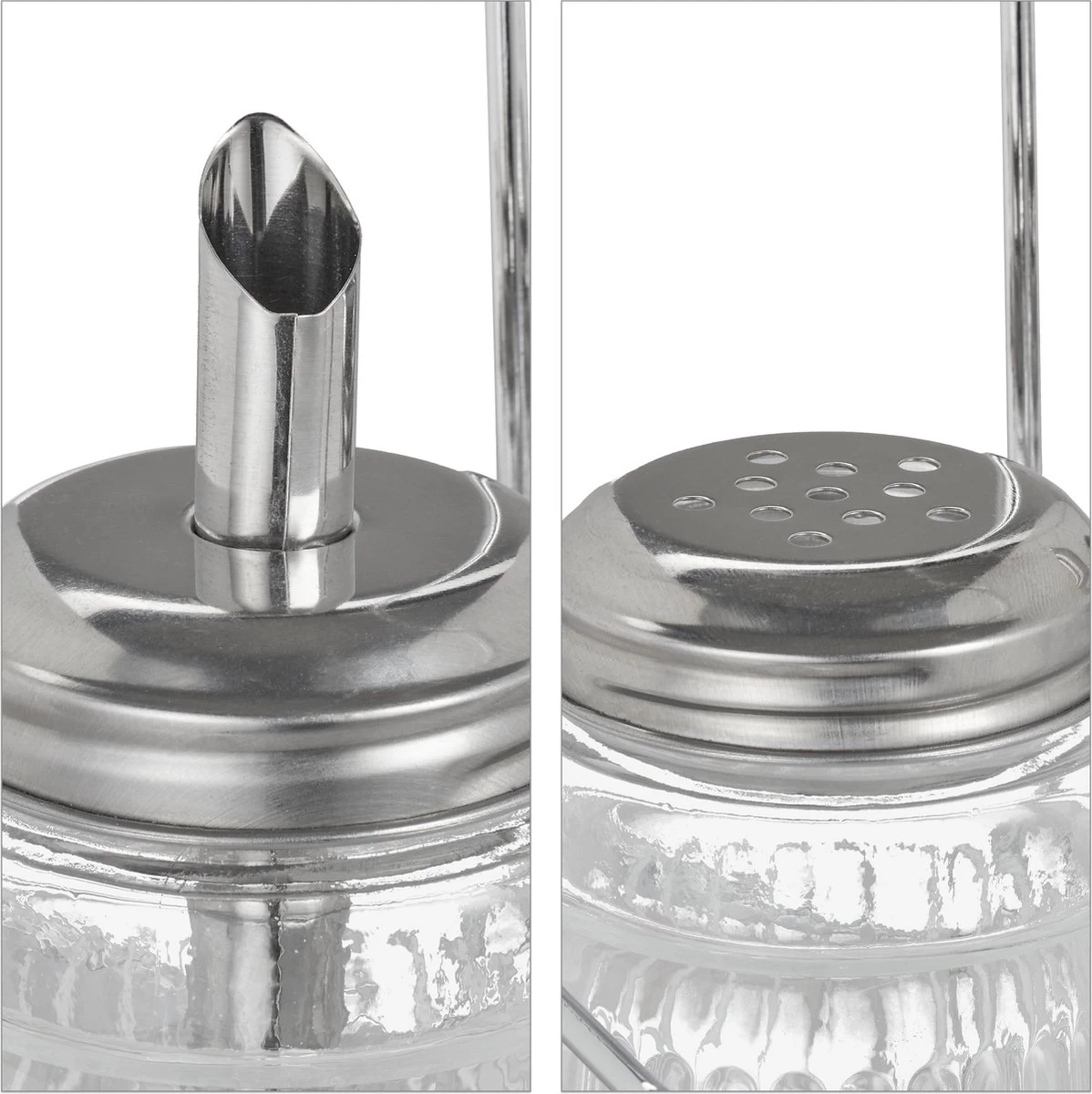 Salière Et Salière Relaxdays - Avec Support - Salière - Distributeur De Sucre - Verre 14 Salière Et Salière Relaxdays - Avec Support - Salière - Distributeur De Sucre - Verre – Image 12