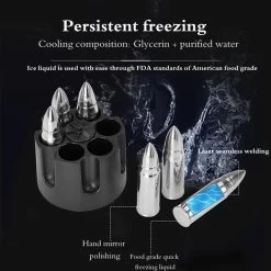 TDR-RVS 6 Pierres à Whisky-avec Une Forme De Balle-réutilisable-argent 19 TDR-RVS 6 Pierres à Whisky-avec Une Forme De Balle-réutilisable-argent -Dégustation Délicate 1198x1200 56