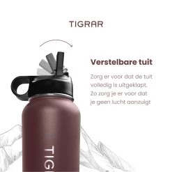 Tigrar - Bouteille D'eau Avec Paille - Gourde 1 Litre - Bouteille Thermos - Acier Inoxydable - Avec Bouchon Supplémentaire Et 3 Pailles 21 Tigrar - Bouteille D'eau Avec Paille - Gourde 1 Litre - Bouteille Thermos - Acier Inoxydable - Avec Bouchon Supplémentaire Et 3 Pailles -Dégustation Délicate 1198x1200 57