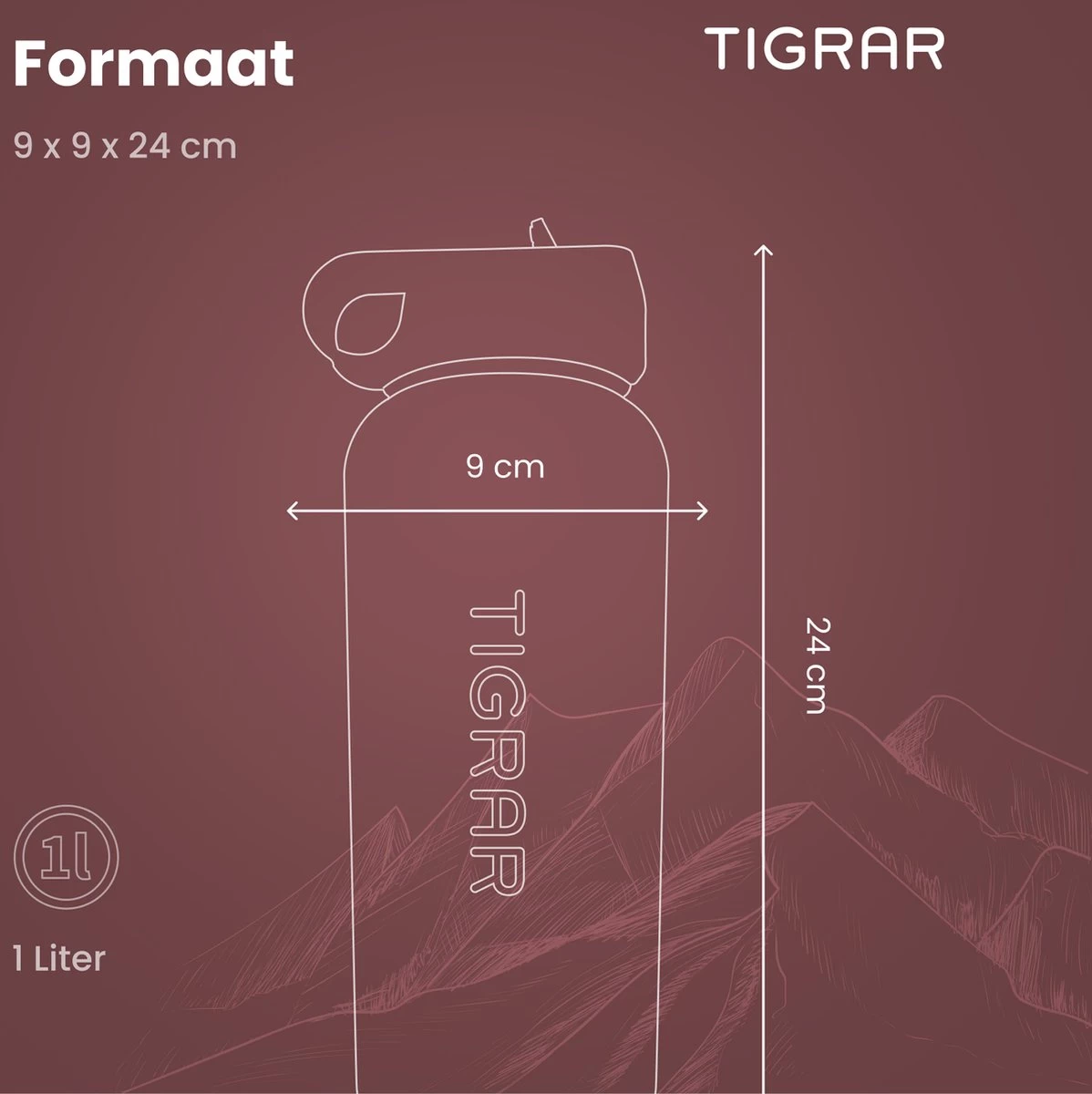 Tigrar - Bouteille D'eau Avec Paille - Gourde 1 Litre - Bouteille Thermos - Acier Inoxydable - Avec Bouchon Supplémentaire Et 3 Pailles 12 Tigrar - Bouteille D'eau Avec Paille - Gourde 1 Litre - Bouteille Thermos - Acier Inoxydable - Avec Bouchon Supplémentaire Et 3 Pailles – Image 10