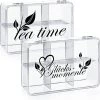 2x Boîte De Rangement Pour Thé Et Sachets De Thé - Boîte à Thé En Plastique Transparent Avec 6 Compartiments - Boîte à Thé Pour Le Stockage Du Thé -Dégustation Délicate 1198x1200 7