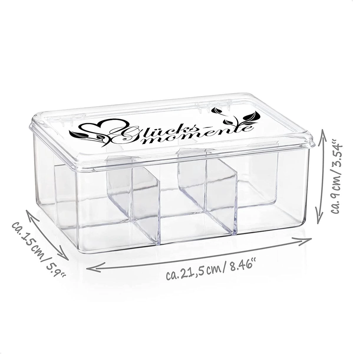 2x Boîte De Rangement Pour Thé Et Sachets De Thé - Boîte à Thé En Plastique Transparent Avec 6 Compartiments - Boîte à Thé Pour Le Stockage Du Thé 9 2x Boîte De Rangement Pour Thé Et Sachets De Thé - Boîte à Thé En Plastique Transparent Avec 6 Compartiments - Boîte à Thé Pour Le Stockage Du Thé – Image 7