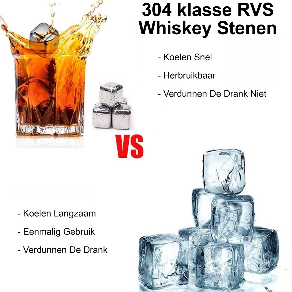 Pierres à Whisky En Acier Inoxydable - Lot De 4 Avec Pinces Et Boîte De Rangement - Glaçons Réutilisables - Gift Man - Pierres à Whisky 6 Pierres à Whisky En Acier Inoxydable - Lot De 4 Avec Pinces Et Boîte De Rangement - Glaçons Réutilisables - Gift Man - Pierres à Whisky – Image 4