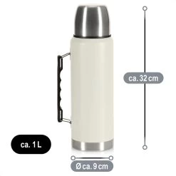 Thermos - Thermos à Double Paroi En Acier Inoxydable - Bouteille Qui Garde Chaud Et Froid Pour Les Déplacements Avec Poignée - Cruche Isotherme Avec Fonction Mug -Dégustation Délicate 1199x1200 30