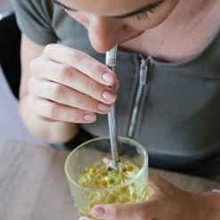 Thé Paille & Passoire | Bombilla | Paille Filtrante Yerba Mate | Filtre à Thé | Avec Brosse De Nettoyage | Infuseur à Thé En Acier Inoxydable | Thé En Feuilles De Paille De Thé | Fabriqué Au Brésil | Argent -Dégustation Délicate 1199x1200 7