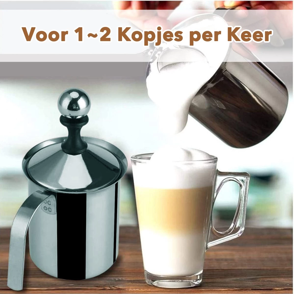 DOWO® - Mousseur à Lait Manuel - Acier Inoxydable - 400 Ml - Passe Au Lave-vaisselle - Barista - Pot à Lait - Base Résistante à La Chaleur - Induction 10 DOWO® - Mousseur à Lait Manuel - Acier Inoxydable - 400 Ml - Passe Au Lave-vaisselle - Barista - Pot à Lait - Base Résistante à La Chaleur - Induction – Image 8