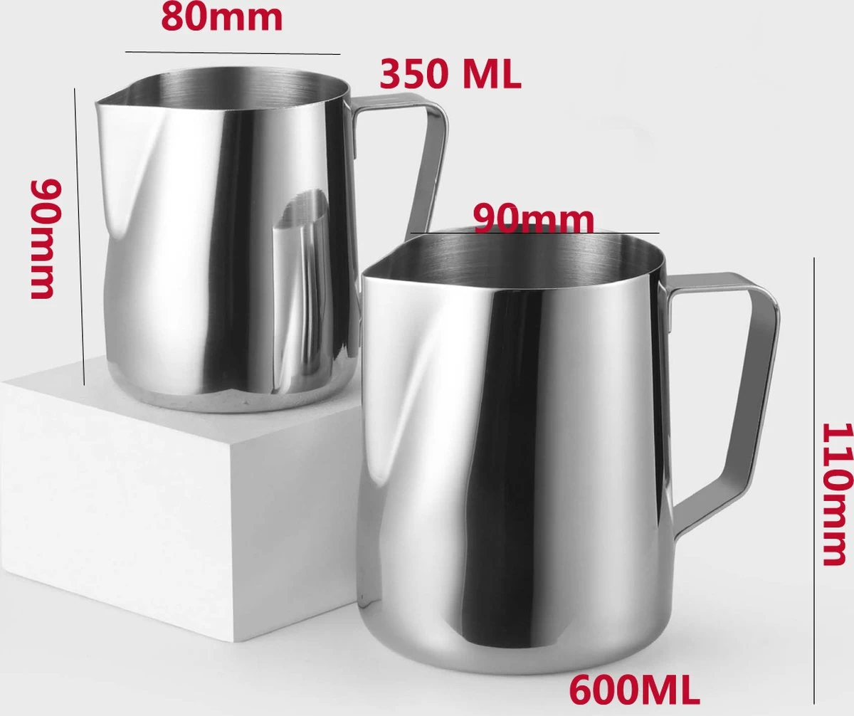 Pot à Lait - 600 ML - Pot à Mousser Le Lait - Pot à Lait Barista Acier Inoxydable (SS) 7 Pot à Lait - 600 ML - Pot à Mousser Le Lait - Pot à Lait Barista Acier Inoxydable (SS) – Image 5