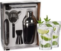 Excellent Houseware 5 Pièces Avec 4x Verres à Mojito 410 ML