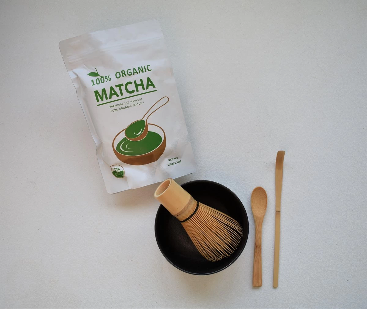 Coffret De Départ De Thé Matcha Premium - Coffret Cadeau 5 Pièces - Matcha Premium 100gr - Chawan - Bol à Matcha - Batteur En Bambou Fait Main - Cuillère En Bambou Matcha - Coffret Cadeau Dans Un Emballage De Luxe 4 Coffret De Départ De Thé Matcha Premium - Coffret Cadeau 5 Pièces - Matcha Premium 100gr - Chawan - Bol à Matcha - Batteur En Bambou Fait Main - Cuillère En Bambou Matcha - Coffret Cadeau Dans Un Emballage De Luxe – Image 2
