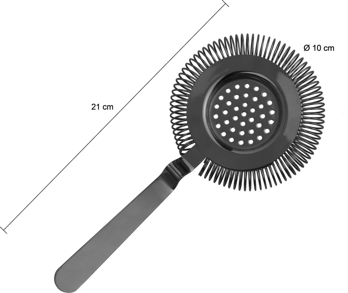 Krumble Passoire à Cocktail - Passoire à Cocktail - Tamis - Servir De Délicieux Cocktails - Passoires à Passoires à Cocktail - Métal - Diamètre 10 Cm - Gris Foncé 4 Krumble Passoire à Cocktail - Passoire à Cocktail - Tamis - Servir De Délicieux Cocktails - Passoires à Passoires à Cocktail - Métal - Diamètre 10 Cm - Gris Foncé – Image 2