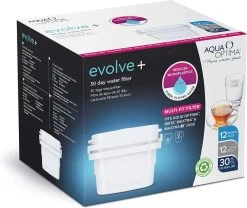 Pack De 12 Filtres à Eau à Vie Unique Aqua Optima Evolve+ | 12 X 100 Litres | Filtre De Remplacement Aqua Optima, Brita® Maxtra®, Maxtra + ® -Dégustation Délicate 1200x1012 6