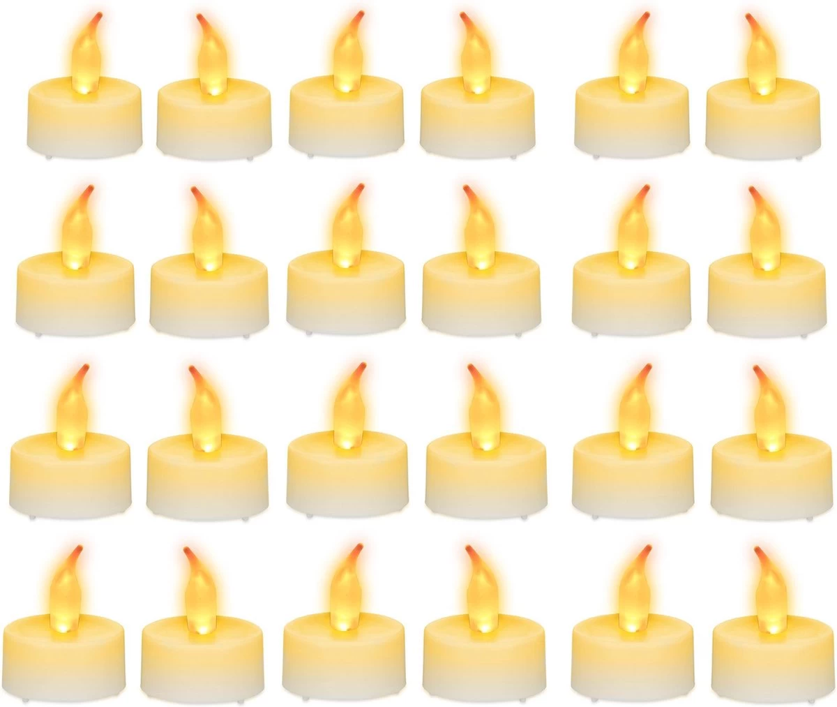 Relaxdays 24 X Bougies Chauffe-plat LED Dans Un Ensemble De Bougies Chauffe-plat - éclairage De Fête - Atmosphérique - Blanc 3 Relaxdays 24 X Bougies Chauffe-plat LED Dans Un Ensemble De Bougies Chauffe-plat - éclairage De Fête - Atmosphérique - Blanc