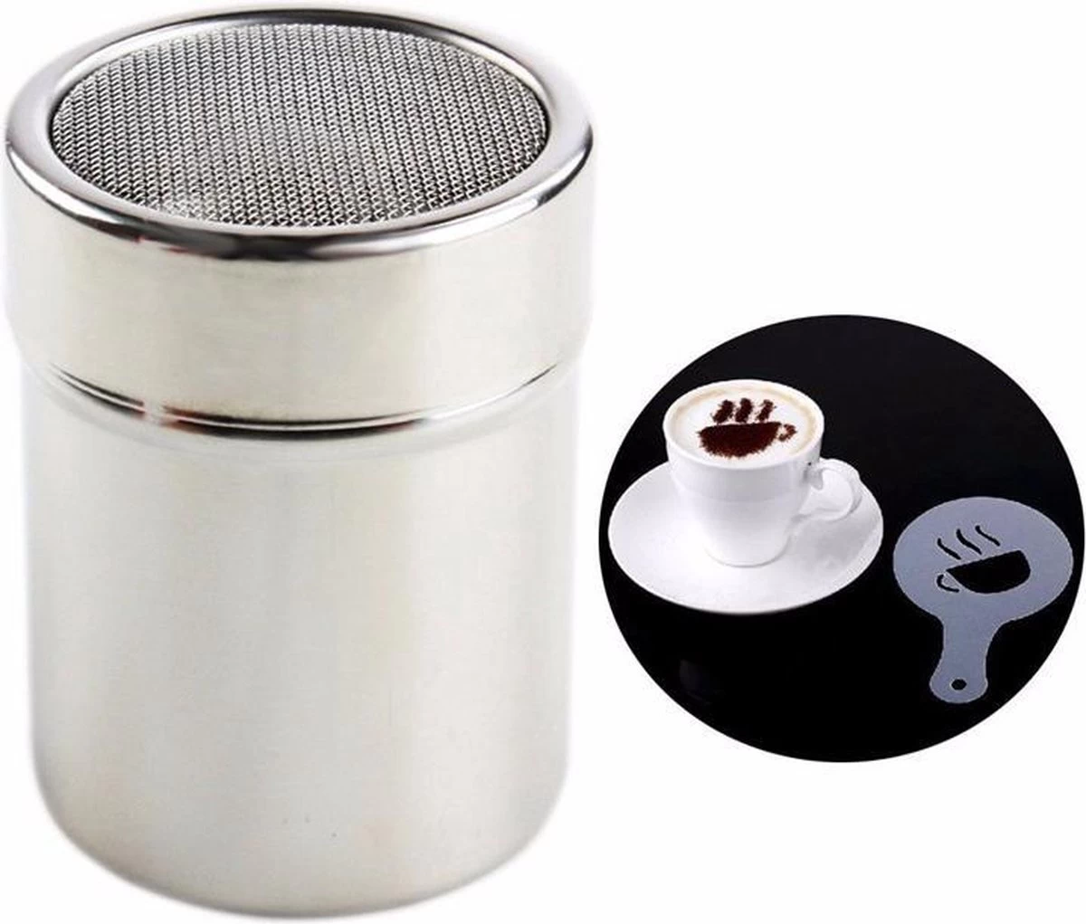 WiseGoods Épandeur De Cacao De Luxe - Barista - Modèle Cappuccino - Café - Décoration De Dessert - Set D'épandeur De Cacao - 16 Pochoirs 11 WiseGoods Épandeur De Cacao De Luxe - Barista - Modèle Cappuccino - Café - Décoration De Dessert - Set D'épandeur De Cacao - 16 Pochoirs – Image 9