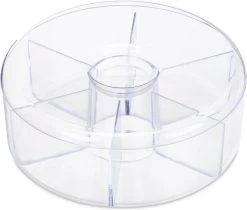 Relaxdays 2 X Boîte à Thé Ronde - Boîte à Thé Transparente - Boîte De Rangement Sachets De Thé - 6 Compartiments -Dégustation Délicate 1200x1021