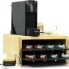 Porte-gobelet à Café Industrial Living - Porte-capsule Pour Tasses Dolce Gusto - Avec Plateau - Medium - 40 Capsules - Bois