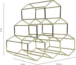QUVIO Casier à Vin Pour 6 Bouteilles De Vin / Hexagone / Casier à Vin Design En Acier / Hexagonal - Or 11 QUVIO Casier à Vin Pour 6 Bouteilles De Vin / Hexagone / Casier à Vin Design En Acier / Hexagonal - Or -Dégustation Délicate 1200x1030