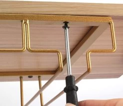 Porte-verres à Verres à Vin Suspendus - Or - 21 Verres - 7 Rangées - Porte-verres à Vin -Dégustation Délicate 1200x1034 3