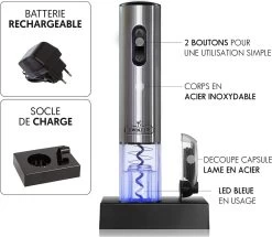 Twinz'up - Tire-bouchon Sans Fil - Coffret Avec Coupe-capsule Et Support De Recharge Pour Les Amateurs De Vin 11 Twinz'up - Tire-bouchon Sans Fil - Coffret Avec Coupe-capsule Et Support De Recharge Pour Les Amateurs De Vin -Dégustation Délicate 1200x1043 1