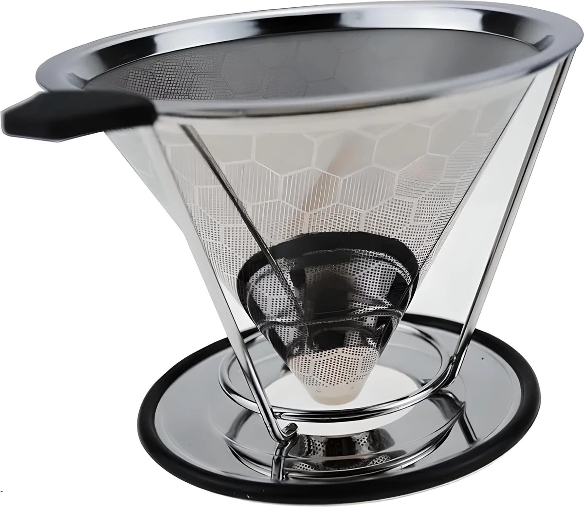 Filtre à Café Réutilisable En Acier Inoxydable - Porte-filtre à Café écologique 1x4 - Filtre à Café Permanent - Goutteur à Café - Acier Inoxydable - Camping - Barista - Espresso 7 Filtre à Café Réutilisable En Acier Inoxydable - Porte-filtre à Café écologique 1x4 - Filtre à Café Permanent - Goutteur à Café - Acier Inoxydable - Camping - Barista - Espresso – Image 5