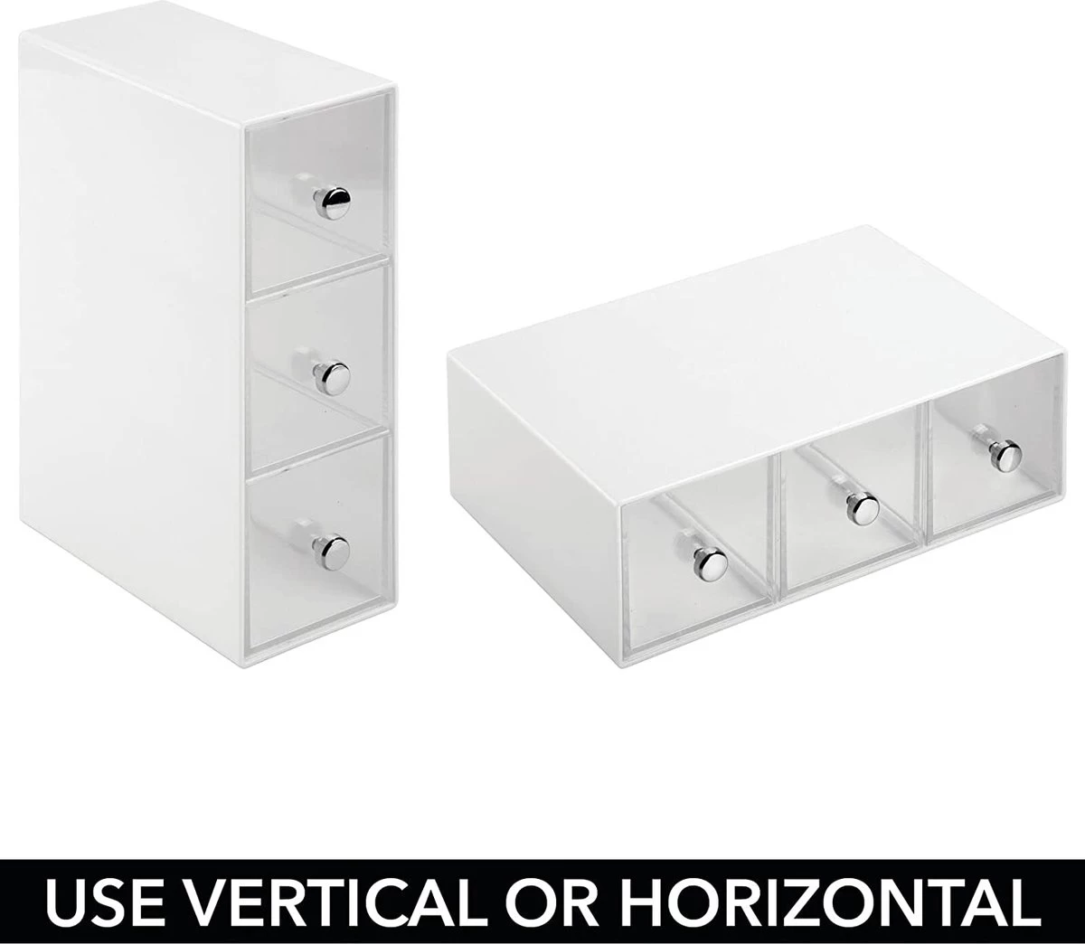 MDesign - Boîte à Thé - Commode/boîte De Rangement/organisateur - Pour La Cuisine - Pour Différents Types De Sachets De Thé, Dosettes De Café, Bonbons Et Plus - Pratique/résistant - Blanc/transparent 7 MDesign - Boîte à Thé - Commode/boîte De Rangement/organisateur - Pour La Cuisine - Pour Différents Types De Sachets De Thé, Dosettes De Café, Bonbons Et Plus - Pratique/résistant - Blanc/transparent – Image 5