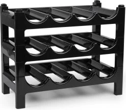 Set De 3x Casier à Bouteilles De Vin/casier à Vin Empilable Pour 12x Bouteilles - Casiers à Bouteilles De Vin/casiers à Bouteilles De Vin/casiers à Vin
