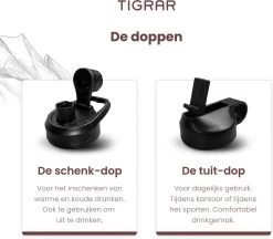 Tigrar - Bouteille D'eau Avec Paille - Gourde 1 Litre - Bouteille Thermos - Acier Inoxydable - Avec Bouchon Supplémentaire Et 3 Pailles 15 Tigrar - Bouteille D'eau Avec Paille - Gourde 1 Litre - Bouteille Thermos - Acier Inoxydable - Avec Bouchon Supplémentaire Et 3 Pailles -Dégustation Délicate 1200x1047 4