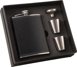 WvH Hip Flask Set - Avec Extra Hip Flask 175ML/6OZ- Entonnoir Et Deux Tasses - Hip Flask - 235 ML/8OZ - Acier Inoxydable Et Cuir - Coffret Cadeau -Dégustation Délicate 1200x1050 5
