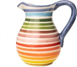 Pro Italia Arcobaleno Pichet à Eau - 1 Litre - 11 Cm - 17 Cm De Haut - Couleurs Arc-en-ciel - Carafe à Eau - Carafe à Vin - Décoratif