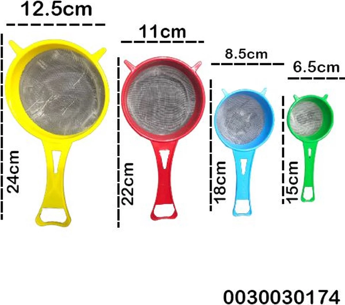 BORVAT Un Ensemble De Passoires En Plastique Saines - 4 Pièces De Différentes Tailles Et Couleurs 5 BORVAT Un Ensemble De Passoires En Plastique Saines - 4 Pièces De Différentes Tailles Et Couleurs – Image 3