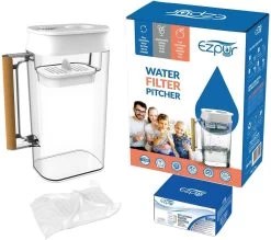 Cruche De Filtre à Eau Ezpur, Porte-filtre Durable Pour Filtre à Eau Filtrage Rapide Avec Technologie ACF Militaire Brevetée