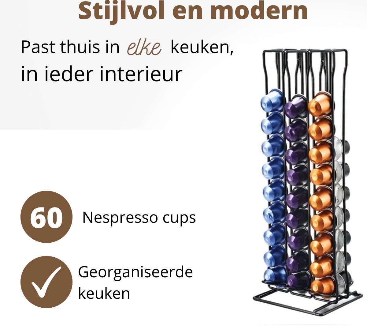 Nespresso Porte-capsule Pour 60 Tasses à Café à Café - Porte- Tasses à Café - Porte-capsule - Porte-gobelet - Zwart 4 Nespresso Porte-capsule Pour 60 Tasses à Café à Café - Porte- Tasses à Café - Porte-capsule - Porte-gobelet - Zwart – Image 2