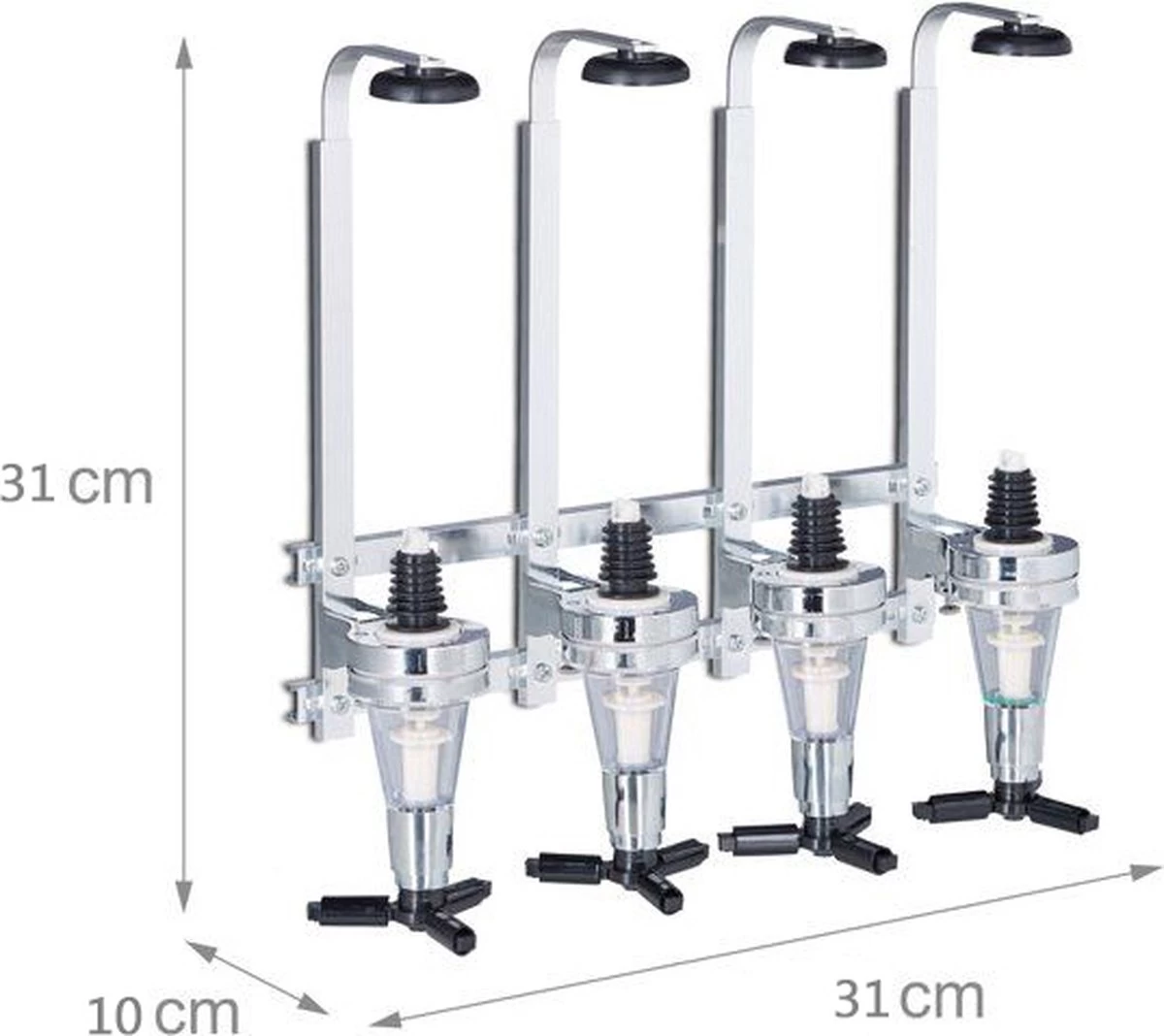 Distributeur Mural / Distributeur De Boissons - Majordome De Bar Pour 4 Bouteilles - Aluminium 5 Distributeur Mural / Distributeur De Boissons - Majordome De Bar Pour 4 Bouteilles - Aluminium – Image 3