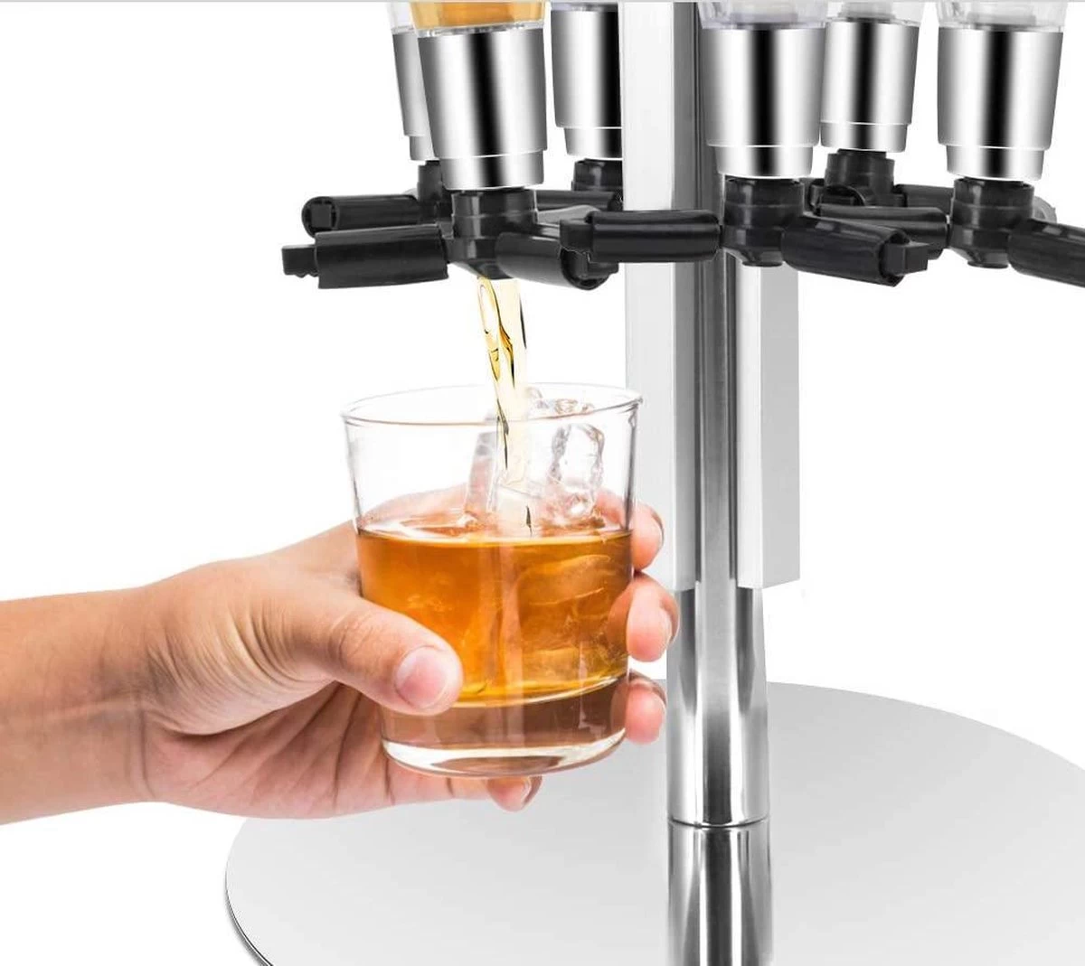 Parya Official - Carrousel à Boissons 6 Bouteilles - Aluminium - Distributeur De Boissons - Bar - Shottapper - Robinet De Boissons - Shots 8 Parya Official - Carrousel à Boissons 6 Bouteilles - Aluminium - Distributeur De Boissons - Bar - Shottapper - Robinet De Boissons - Shots – Image 6