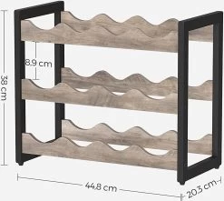 LIVINGSIGNS Casier à Vin, Porte-bouteilles Avec 3 étagères, Jusqu'à 12 Bouteilles, Porte-bouteilles En Bambou, Pour Cuisine, Bar, Salle à Manger, Salon, Grège-noir 10 LIVINGSIGNS Casier à Vin, Porte-bouteilles Avec 3 étagères, Jusqu'à 12 Bouteilles, Porte-bouteilles En Bambou, Pour Cuisine, Bar, Salle à Manger, Salon, Grège-noir -Dégustation Délicate 1200x1073 8