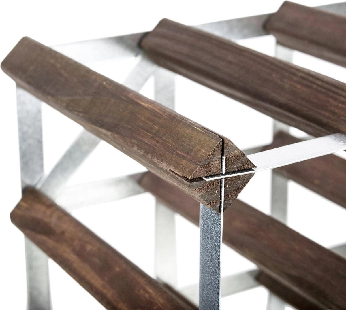 RTA Wineracks - Casier à Vin Galvanisé - Chêne Foncé - 30 Bouteilles à Assembler Soi-même 5x5 4 RTA Wineracks - Casier à Vin Galvanisé - Chêne Foncé - 30 Bouteilles à Assembler Soi-même 5x5 – Image 2