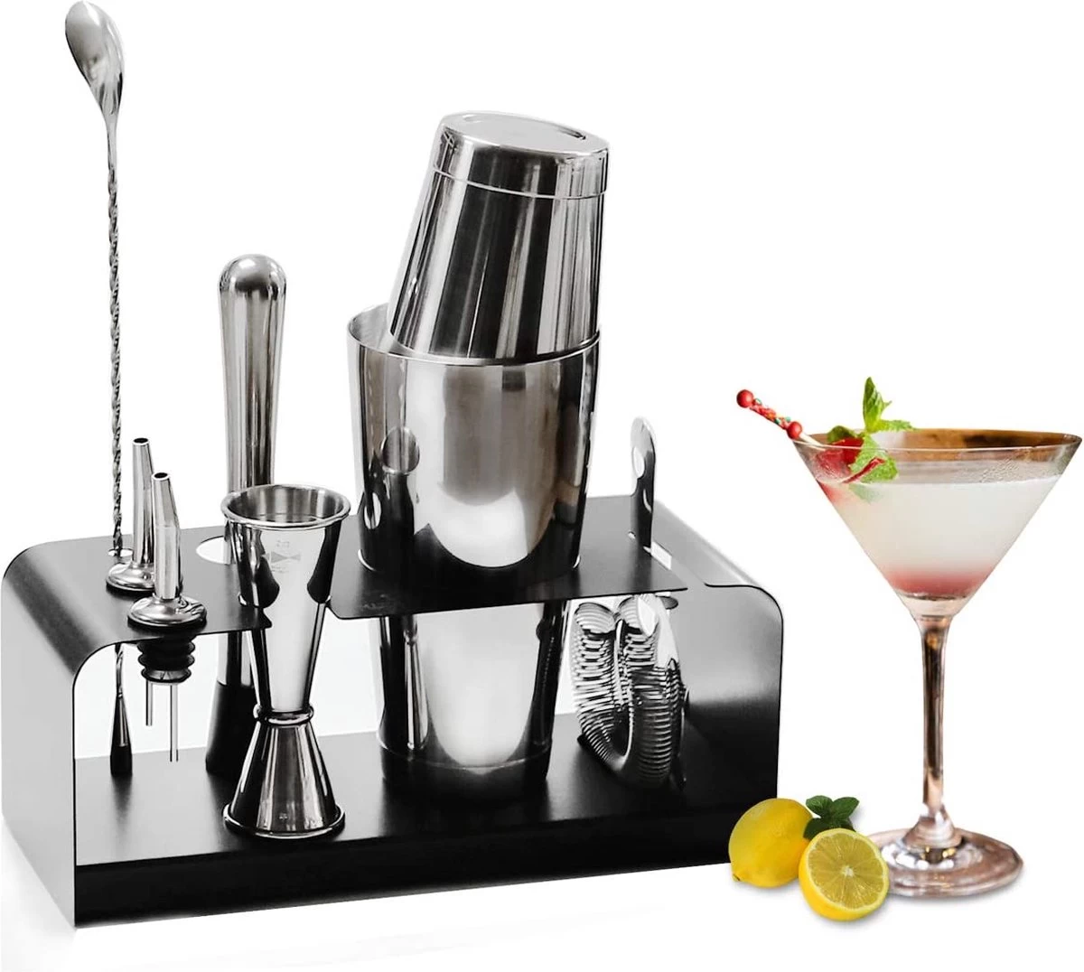Cocktail Set - Cocktail Set Cocktail Shaker Set - Barkeeper-Bar- Kit Cocktail Set - Durable Pour La Maison Et Le Jardin Ou Un Cadeau D'anniversaire 3 Cocktail Set - Cocktail Set Cocktail Shaker Set - Barkeeper-Bar- Kit Cocktail Set - Durable Pour La Maison Et Le Jardin Ou Un Cadeau D'anniversaire