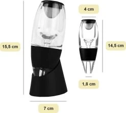 Lynnz à Vin De Luxe Lynnz ® + Passoire Et Standard | Carafe à Vin - Carafe à Vin - Aérateur à Vin - Cadeau - Accessoires Pour Le Vin - Coffret Cadeau -Dégustation Délicate 1200x1080 2