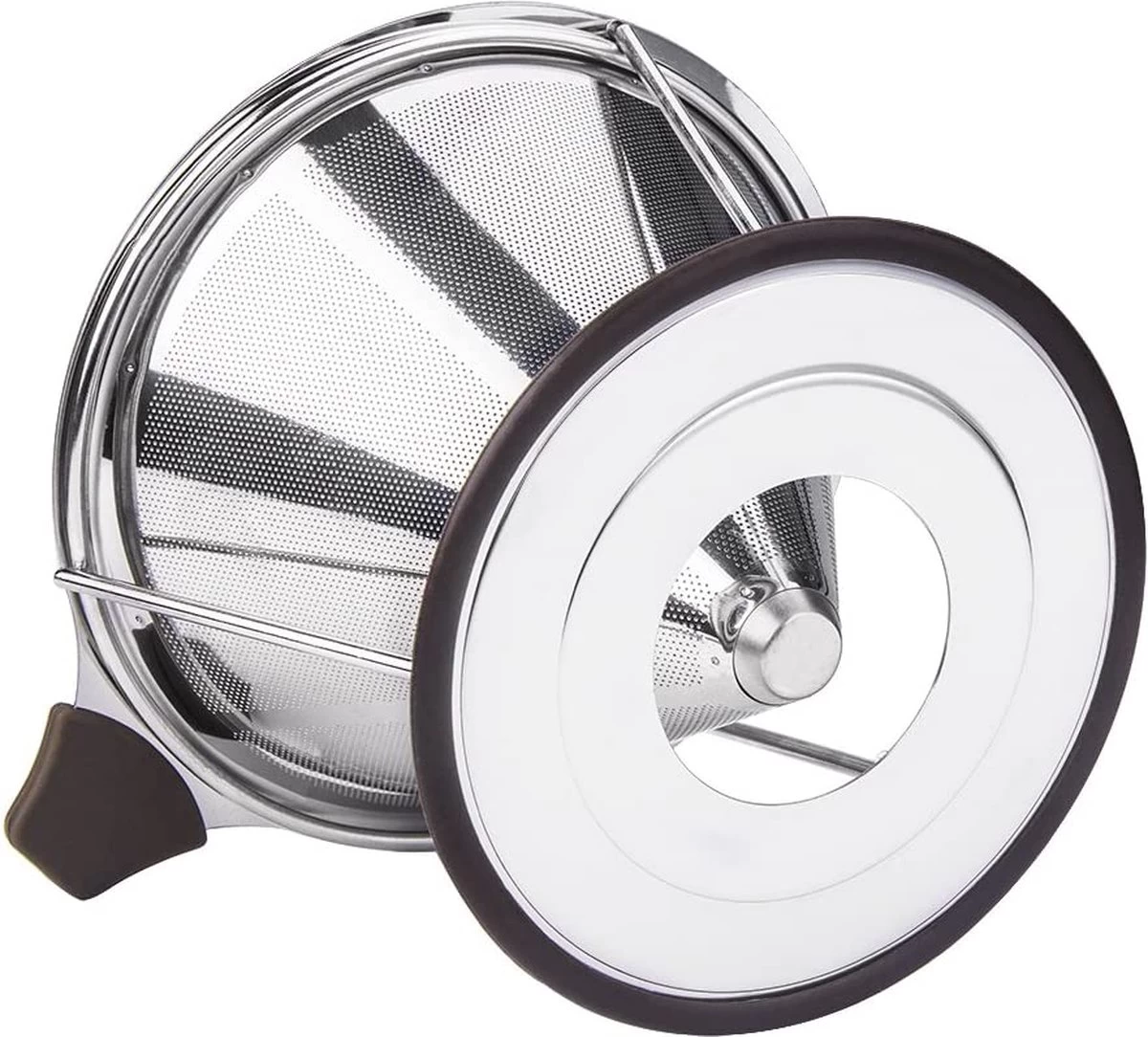 Filtre à Café Professionnel En Acier Inoxydable - Réutilisable - Avec Brosse - Sans Papier - Eco Friendly - Filtre à Café Pour Faire Du Café - Filtre Permanent - Restaurant / Café 9 Filtre à Café Professionnel En Acier Inoxydable - Réutilisable - Avec Brosse - Sans Papier - Eco Friendly - Filtre à Café Pour Faire Du Café - Filtre Permanent - Restaurant / Café – Image 7