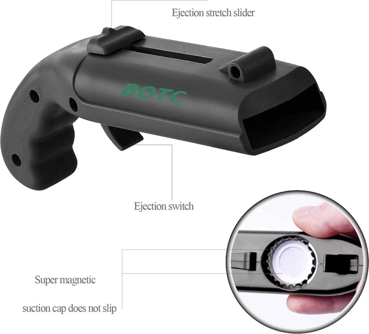 Ouvre-bouteille - Tireur De Bouchon De Bière - Ouvre-bière - Ouvre-bouteille De Bière - Grijs 4 Ouvre-bouteille - Tireur De Bouchon De Bière - Ouvre-bière - Ouvre-bouteille De Bière - Grijs – Image 2