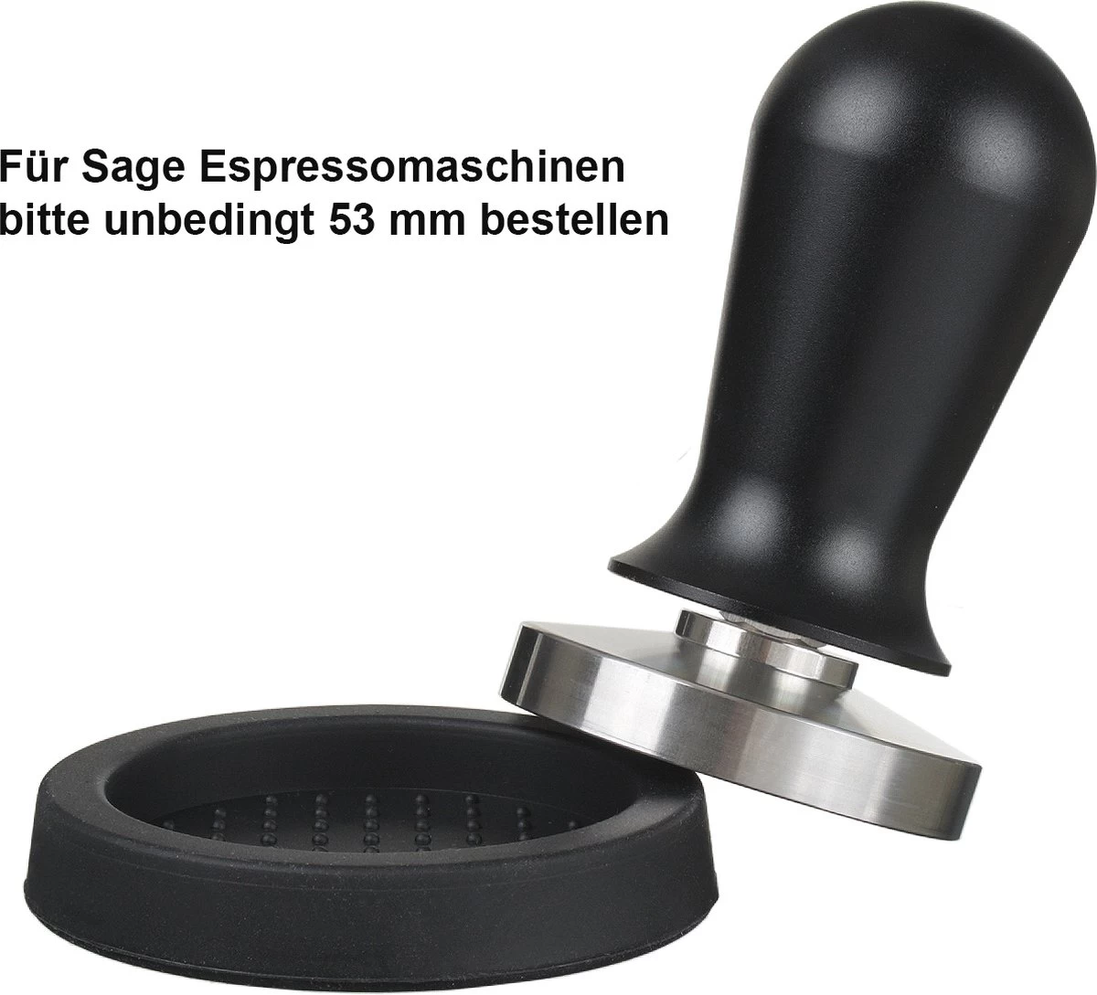 Expresso écarlate | Tamper "Perfetto" Pour Barista; Calibré à Une Pression De Contact De 35 Lb; Avec Manche En Aluminium Ou En Bois Fin Et Base En Acier Inoxydable De Précision. Noir 54 Mm + Planche De Tige 12 Expresso écarlate | Tamper "Perfetto" Pour Barista; Calibré à Une Pression De Contact De 35 Lb; Avec Manche En Aluminium Ou En Bois Fin Et Base En Acier Inoxydable De Précision. Noir 54 Mm + Planche De Tige – Image 10