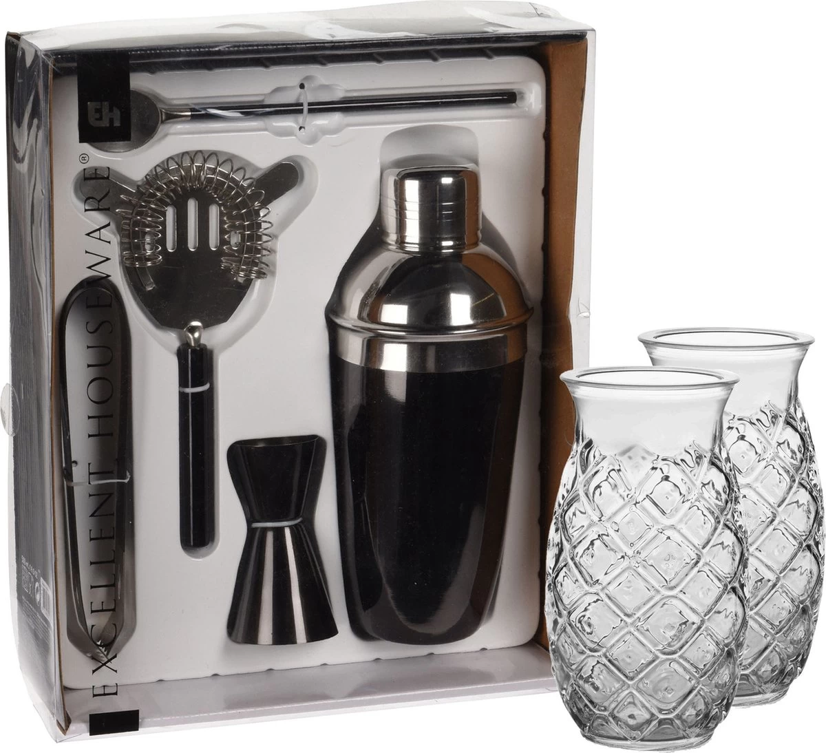 Excellent Houseware 5 Pièces Avec 4 Verres Pina Colada 3 Excellent Houseware 5 Pièces Avec 4 Verres Pina Colada