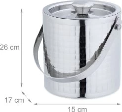 Seau à Glace Relaxdays Avec Couvercle - 1,5 L - Argent - Acier Inoxydable - Glacière - Seau à Glaçons De Luxe 21 Seau à Glace Relaxdays Avec Couvercle - 1,5 L - Argent - Acier Inoxydable - Glacière - Seau à Glaçons De Luxe -Dégustation Délicate 1200x1107 3