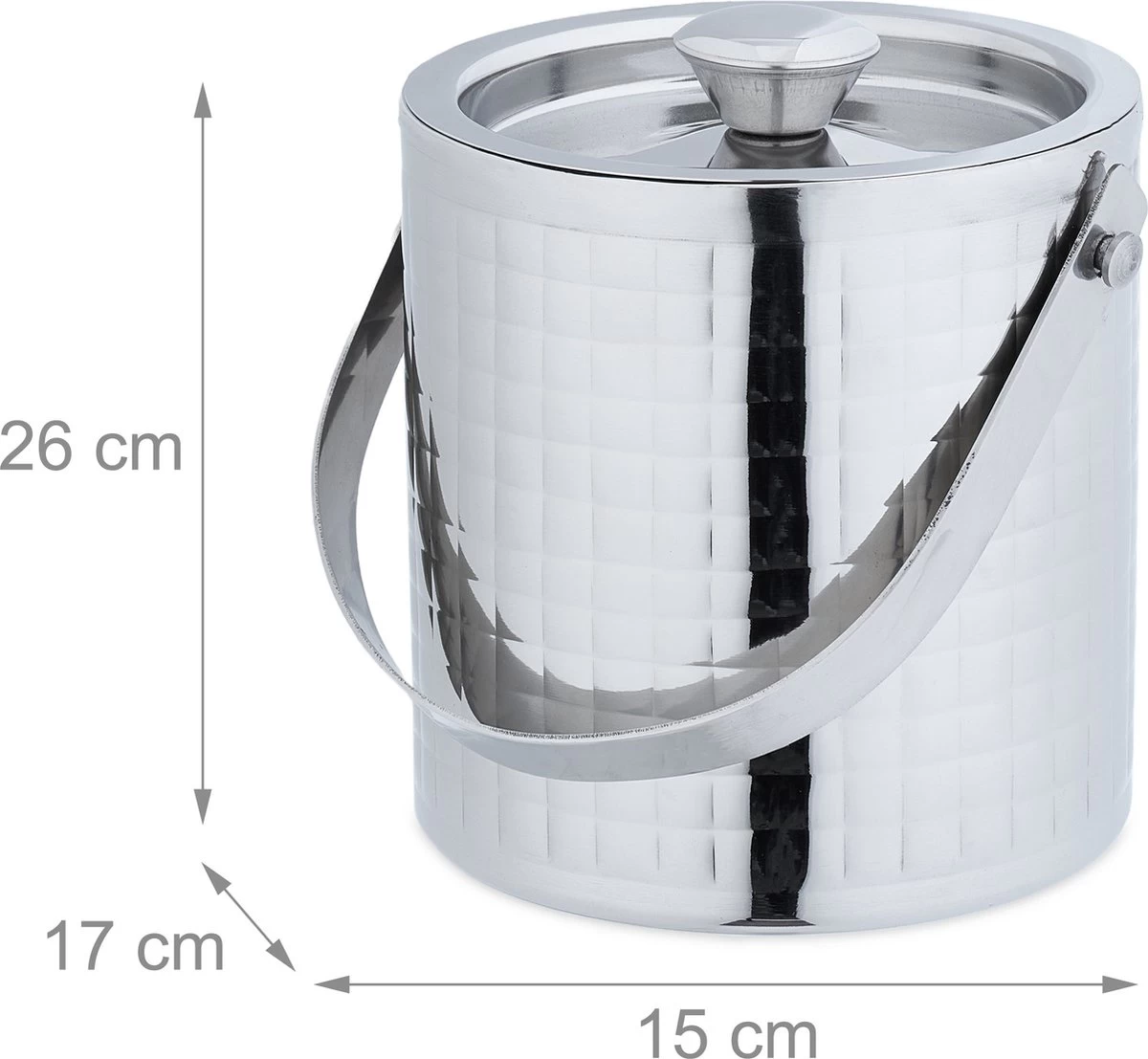 Seau à Glace Relaxdays Avec Couvercle - 1,5 L - Argent - Acier Inoxydable - Glacière - Seau à Glaçons De Luxe 12 Seau à Glace Relaxdays Avec Couvercle - 1,5 L - Argent - Acier Inoxydable - Glacière - Seau à Glaçons De Luxe – Image 10