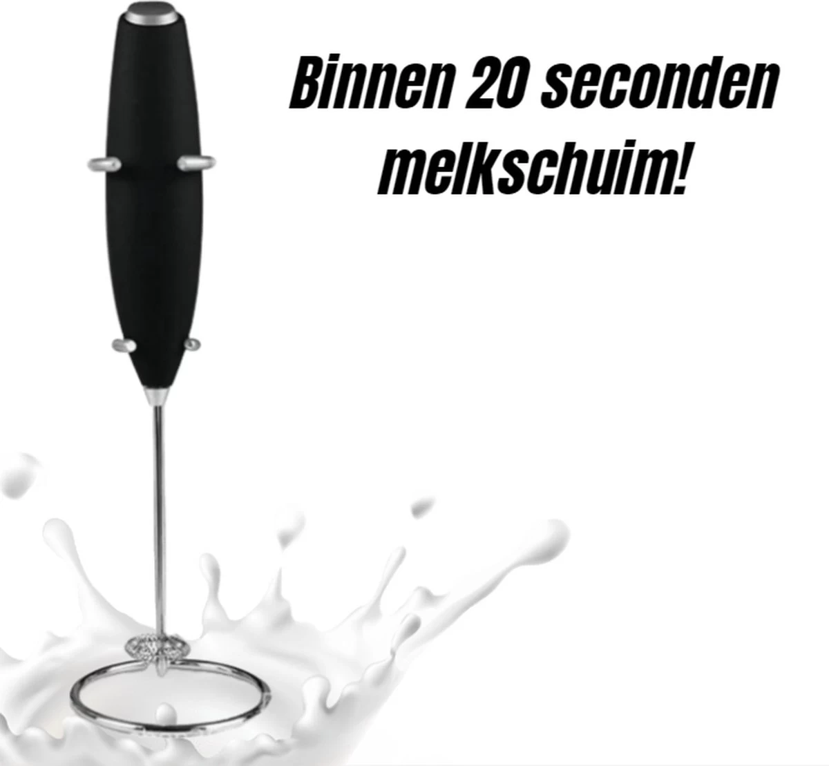 Mousseur à Lait Manuel Getnes® - Mousseur à Lait - Avec Piles 4 Mousseur à Lait Manuel Getnes® - Mousseur à Lait - Avec Piles – Image 2