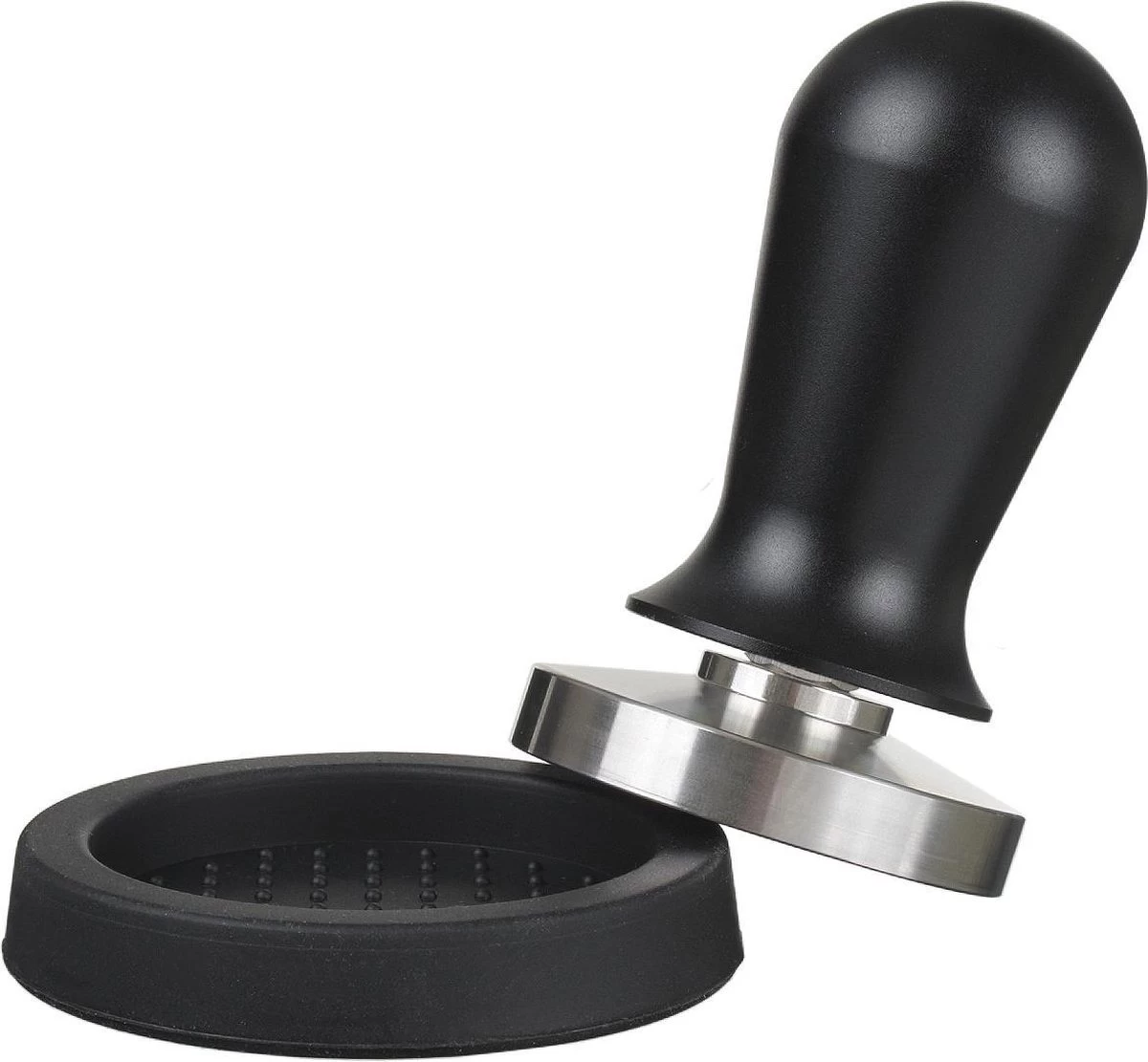 Expresso écarlate | Tamper "Perfetto" Pour Barista; Calibré à Une Pression De Contact De 35 Lb; Avec Manche En Aluminium Ou En Bois Fin Et Base En Acier Inoxydable De Précision. Noir 54 Mm + Planche De Tige 3 Expresso écarlate | Tamper "Perfetto" Pour Barista; Calibré à Une Pression De Contact De 35 Lb; Avec Manche En Aluminium Ou En Bois Fin Et Base En Acier Inoxydable De Précision. Noir 54 Mm + Planche De Tige