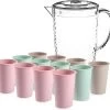 Carafe à Jus / Eau / Pichet Robuste Avec Couvercle 2 Litres Sertie De 12x Verres à Boire Multicolores En Plastique 200 Ml 1 Carafe à Jus / Eau / Pichet Robuste Avec Couvercle 2 Litres Sertie De 12x Verres à Boire Multicolores En Plastique 200 Ml -Dégustation Délicate 1200x1116 10