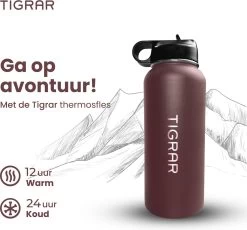 Tigrar - Bouteille D'eau Avec Paille - Gourde 1 Litre - Bouteille Thermos - Acier Inoxydable - Avec Bouchon Supplémentaire Et 3 Pailles 20 Tigrar - Bouteille D'eau Avec Paille - Gourde 1 Litre - Bouteille Thermos - Acier Inoxydable - Avec Bouchon Supplémentaire Et 3 Pailles -Dégustation Délicate 1200x1117 1