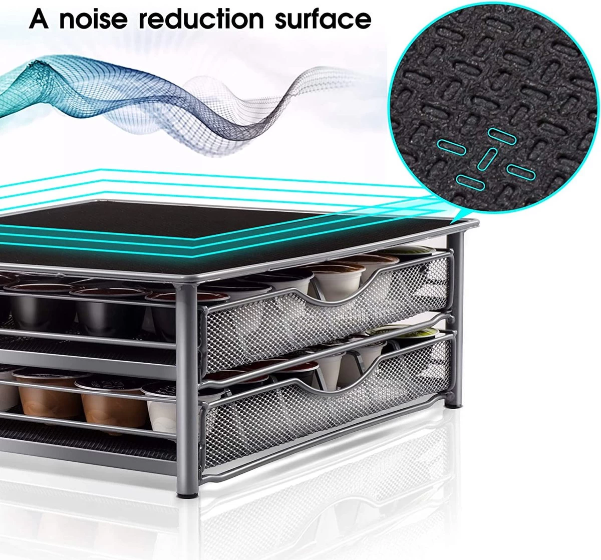 Porte-capsules Masthome Café Avec Tiroir Pour Capsules Dolce Gusto, Pour 72 Dosettes De Café, 1 Chiffon De Nettoyage Inclus 8 Porte-capsules Masthome Café Avec Tiroir Pour Capsules Dolce Gusto, Pour 72 Dosettes De Café, 1 Chiffon De Nettoyage Inclus – Image 6